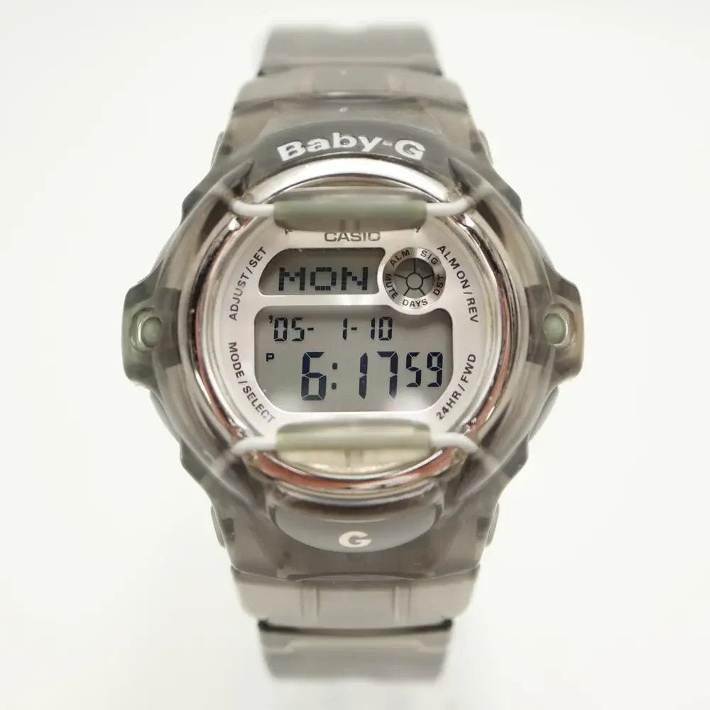 Casio Baby G Shock Clear Gray 43mm Digital Watch Animal BG169R w New Battery